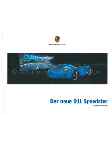 2011 PORSCHE 911 SPEEDSTER HARDCOVER BROCHURE DUITS