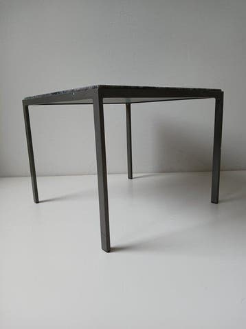 Bijzettafel - Metaal, Marmer - Vintage - Jaren 70