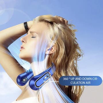 Halsventilator - USB Oplaadbaar - Draagbare Nek Bladloze, Verzenden