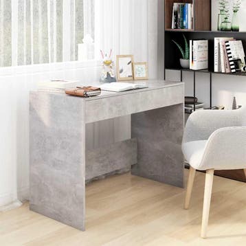 vidaXL Bureau 101x50x76,5 cm bewerkt hout betongrijs, Huis en Inrichting, Verzenden, Nieuw