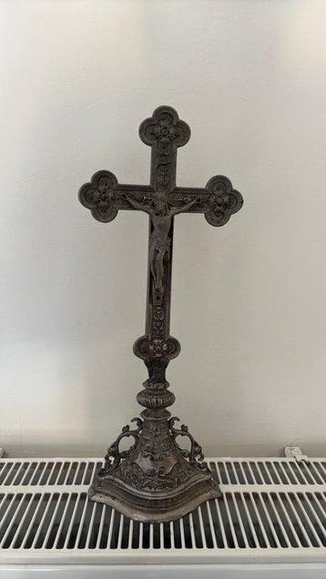 Crucifix - Zinklegering - 1900-1910 - 41 cm