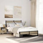 vidaXL Bedframe zonder matras metaal sonoma eikenkleurig, Verzenden