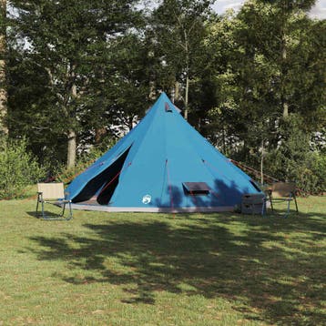 vidaXL Tipi Tent met dak met opslag Blauw 560 x 560 x 300 cm, Verzenden