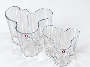 Iittala - Alvar Aalto - Vase (2) - Savoy modèle 3030 - Verre