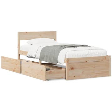 Grenen Bedframe 90x200 - Tweede kansje: OP = OP, weg is p..., Huis en Inrichting, 90 cm, Verzenden, Zo goed als nieuw, 200 cm