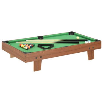 vidaXL Minipooltafel 3 Feet 92x52x19 cm bruin en groen, Verzenden, Nieuw