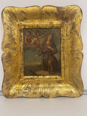École italienne (XVIII) - Santa Rosalia - NO RESERVE, Antiquités & Art