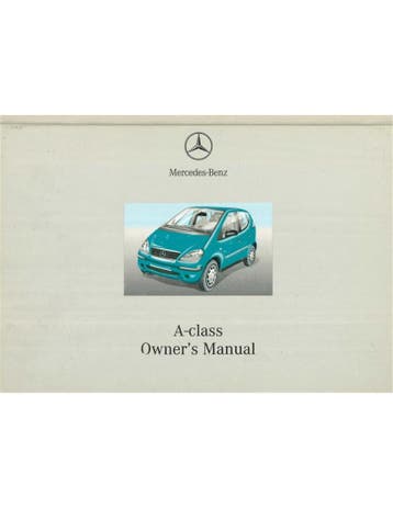 2000 MERCEDES BENZ A KLASSE INSTRUCTIEBOEKJE ENGELS