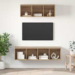 vidaXL Tv-meubelset Wandgemonteerd 2 pcs Artisan Eiken, Verzenden