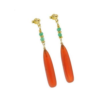 Cornaline - Argent - Boucles doreilles, Collections