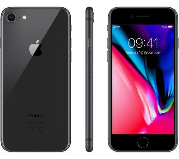 nieuwstaat Apple iphone 8 64GB (model 2017) black + 12, Telecommunicatie, Mobiele telefoons | Apple iPhone, Zo goed als nieuw