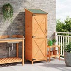vidaXL Tuin Shed Bruin 59,5 x 56 x 176,5 cm Bewerkt hout, Verzenden, Nieuw