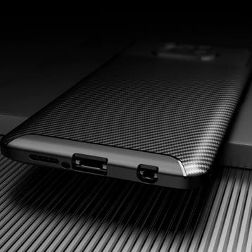 Xiaomi Poco M3 Hoesje - Carbon Fiber Textuur Shockproof Case, Verzenden