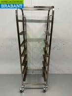 Chariot Regal en acier inoxydable pour 7 caisses de lavage, Verzenden