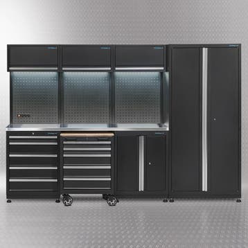 Datona Werkplaatsinrichting PREMIUM met RVS werkblad 300 cm, Doe-het-zelf en Bouw, Werkbanken, Ophalen of Verzenden, Nieuw