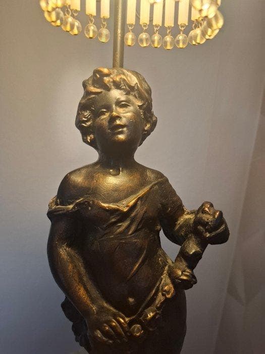 Lamp - brons look - Franse Art Nouveau stijl, Antiquités & Art, Curiosités & Brocante