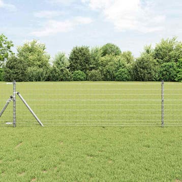 vidaXL Euro-hek met grondbevestiging 25 x 0,4 m, Verzenden