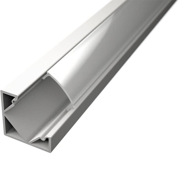 LED Strip Profiel Velvalux Profi - Wit Aluminium Hoekprofiel, Maison & Meubles, Lampes | Lampes en vrac, Envoi