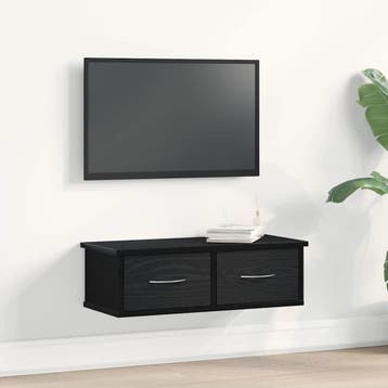 vidaXL Wandkast Muurmontage Zwart Eiken 60 x 26 x 18,5 cm, Huis en Inrichting, Kasten | Wandmeubels, Verzenden, Nieuw