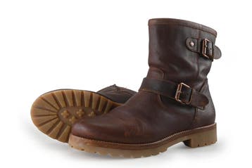 Panama Jack Biker boots in maat 41 Cognac, Overige kleuren, Verzenden, Boots, Zo goed als nieuw