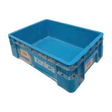 Stapelbak 660x440x200 mm blauw pp gebruikt, Ophalen of Verzenden