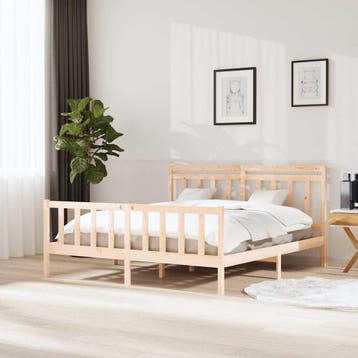 vidaXL Bedframe massief hout 180x200 cm, Verzenden