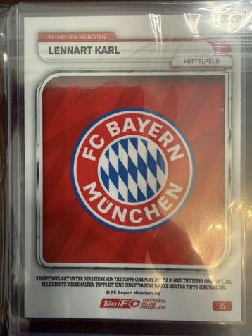 2025/26 Topps UEFA Champions League Lennart Karl /125, Nieuw