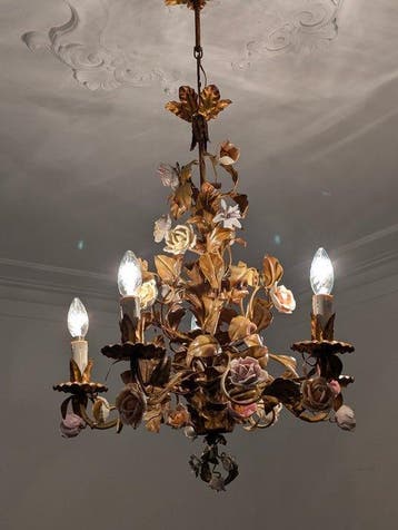 Lustre - Fer - Roselline en céramique
