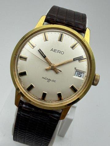 Aero - Incabloc 17 Jewels – ST96 – Manual Wind – Swiss Made, Nieuw