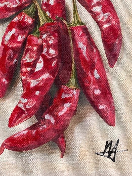 MAX - Peperoncini piccanti - Hot chili peppers, Antiek en Kunst, Kunst | Schilderijen | Modern