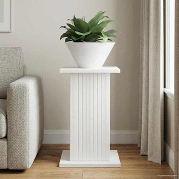 vidaXL Plantenstand Hoogglans Wit 30,5 x 30 x 43 cm Bewerkt, Verzenden