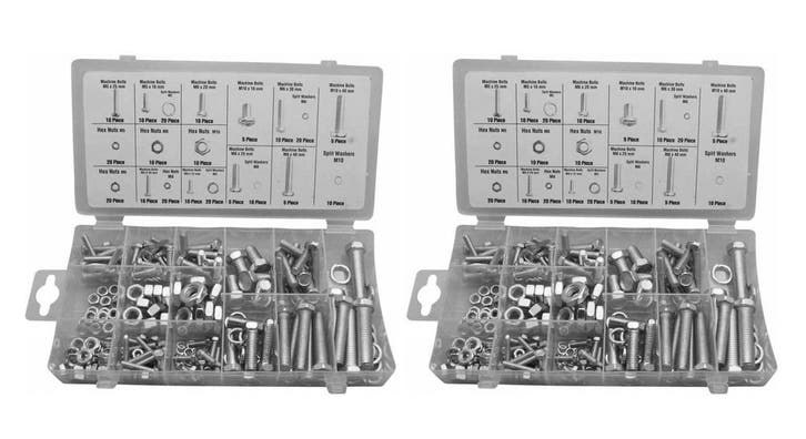 Set van 480 stuks bouten, moeren en ringen, Doe-het-zelf en Bouw, Gereedschap | Overige machines, Nieuw, Verzenden