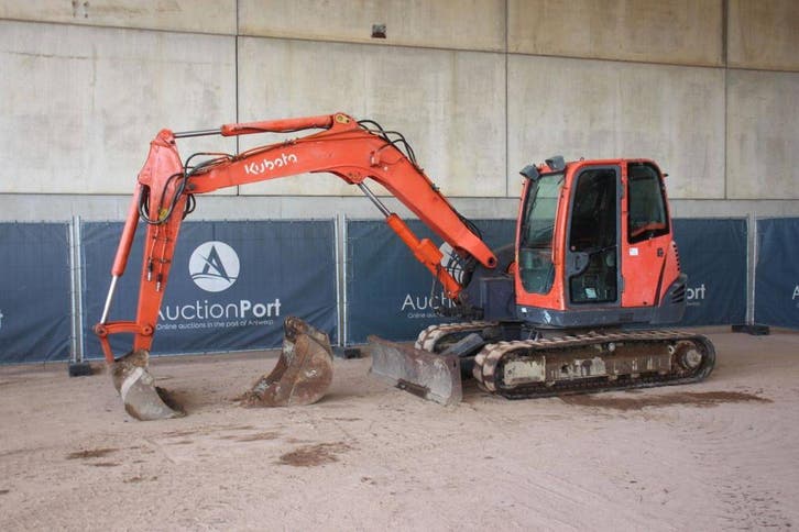 Veiling: Rupsgraafmachine Kubota KX185-3 Diesel 48kW, Articles professionnels, Machines & Construction | Grues & Excavatrices