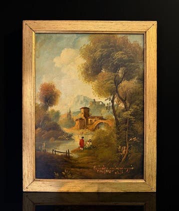 Mariolino da Caravaggio (1923-1992) - Paesaggio romantico, Antiek en Kunst