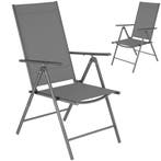 tectake Opvouwbare tuinstoelen met verstelbare rugleuning, g, Tuin en Terras, Verzenden, Nieuw