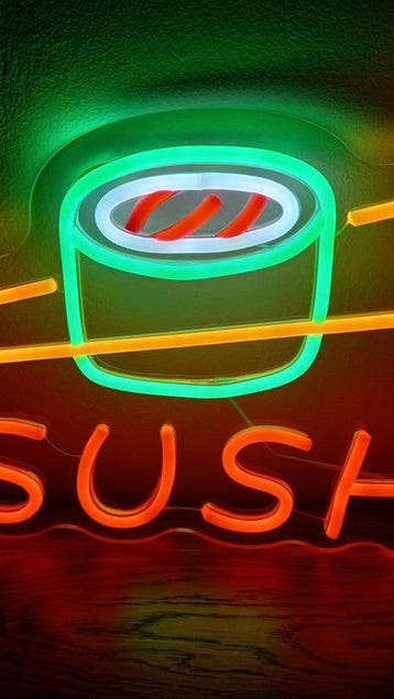 Sushi - Neonlichtbord - Plastic