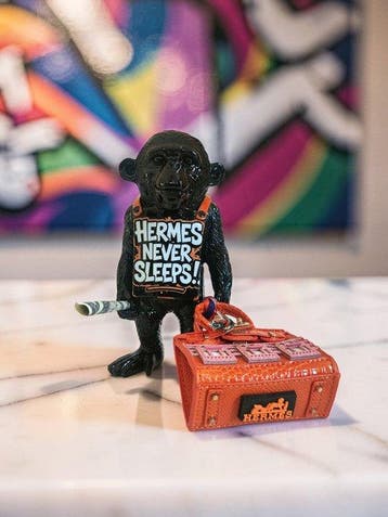 Lyssandre Saint York - Banksy hommage série Monkey  HERMES