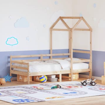 vidaXL Slaapbank met huisje 80x200 cm massief grenenhout, Verzenden