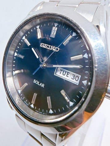 Seiko - Solar - Zonder minimumprijs - V158-0AB0 - Heren -