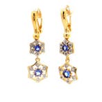 Zonder minimumprijs - Oorbellen Zilver, Verguld - 1.27ct.