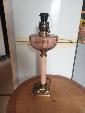 Lampe à pétrole - Bronze - lampe à petrole electifié