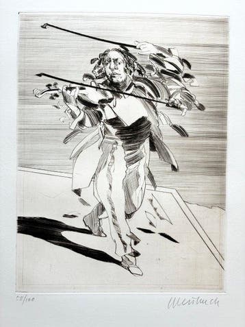 Claude Weisbuch (1927-2014) - Le Violoniste, Staccato