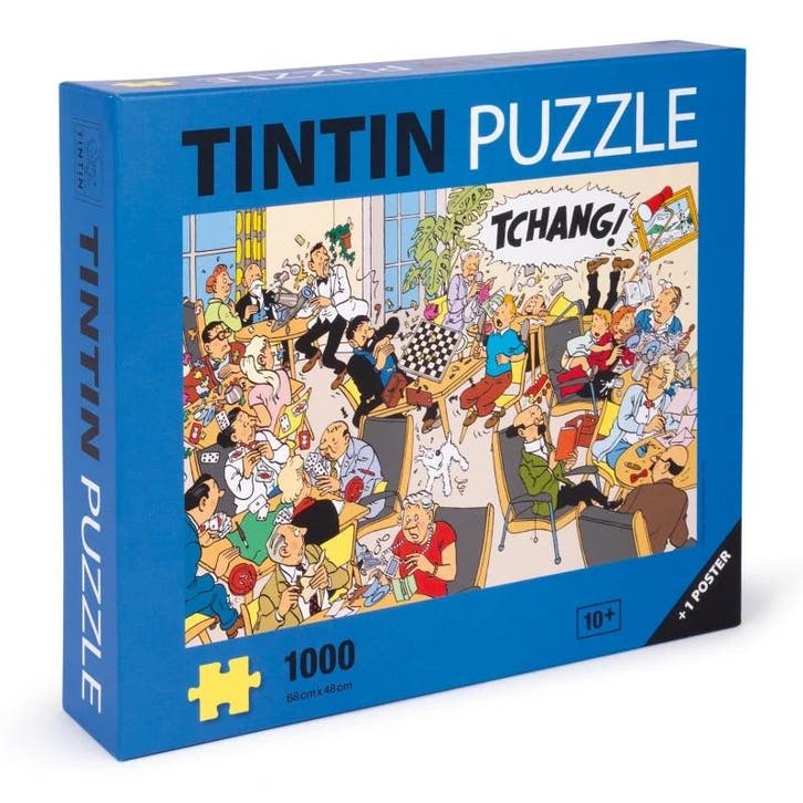 Kuifje Tchang! Puzzel + Poster (1000 stukken), Verzamelen, Stripfiguren, Nieuw, Ophalen of Verzenden