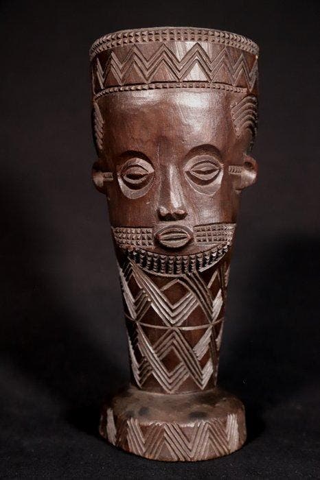 Figure - Kuba Cup - 22 cm - République Démocratique du Congo, Antiek en Kunst, Kunst | Niet-Westerse kunst