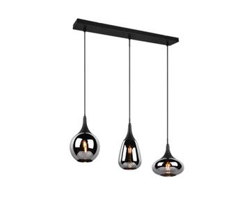 Trio LUMINA hanglamp | E14 Fitting | mat zwart met verchroom, Verzenden