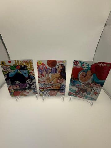 Bandai - 3 Card - One Piece - Nico Robin & Franky & Jinbe, Nieuw
