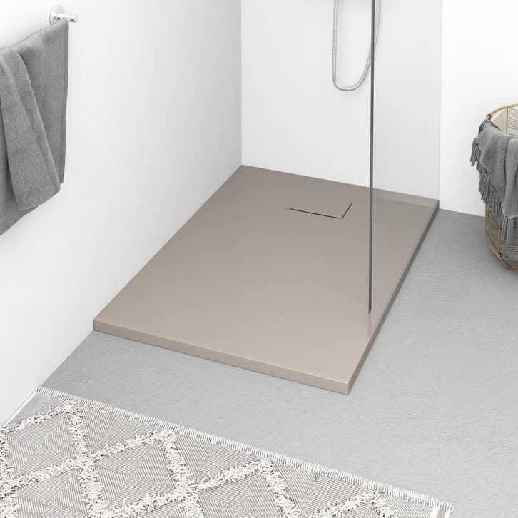 vidaXL Douchebak 100x70 cm SMC bruin, Bricolage & Construction, Sanitaire, Envoi
