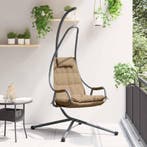 vidaXL Hangende ei-stoel Taupe 94 x 107 x 196,5 cm Staal, Verzenden, Nieuw
