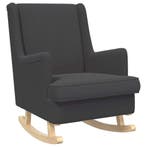 vidaXL Schommelstoel Donkergrijs 62 x 80 x 85 cm Schapenstof, Verzenden, Nieuw