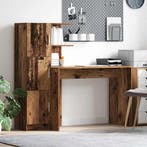 vidaXL Bureau 2 pcs Oudhout, Verzenden